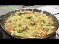 MY FAMOUS CHICKEN AND SHRIMP VEGETABLE RICE | ONE POT FRIED RICE QUICK AND EASY | PARTY STYLE