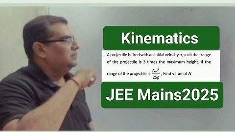 A projectile is fired with an initial velocity u, such that range of the projectile is 3 times the 