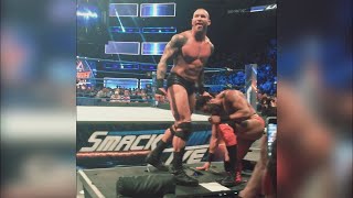 (WWE) Randy Orton Fails RKO to Announcer Table - Perspective Comparison from the 1st ROW !
