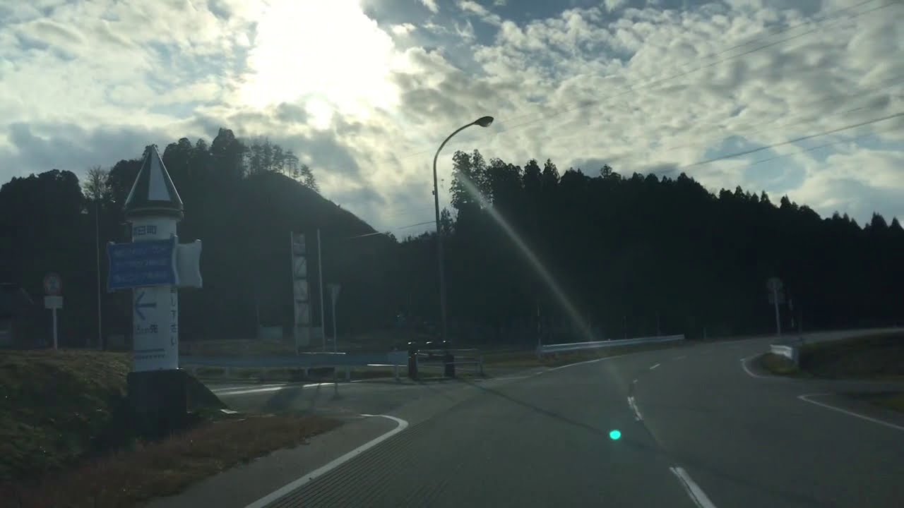 泊駅から山崎地区への道のり　富山県朝日町　Onboard camera 2020年1月