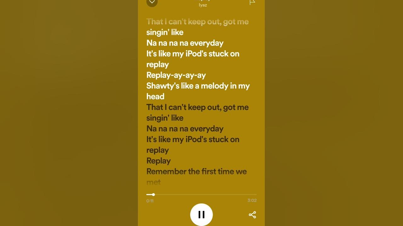 Iyaz - Replay (lyrics)#lyrics #replay #iyaz
