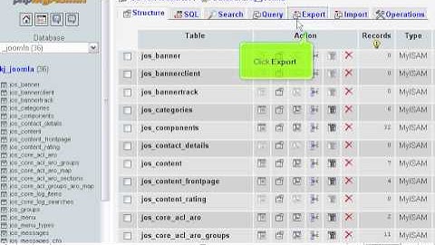 How to back up your Joomla database using phpMyAdmin - Joomla Tutorials