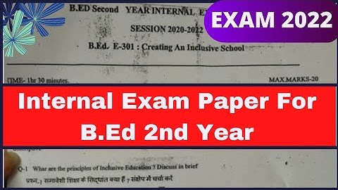 Inclusive Education Question Paper Creating An Inclusive Education Important Questions B.Ed 2nd Year