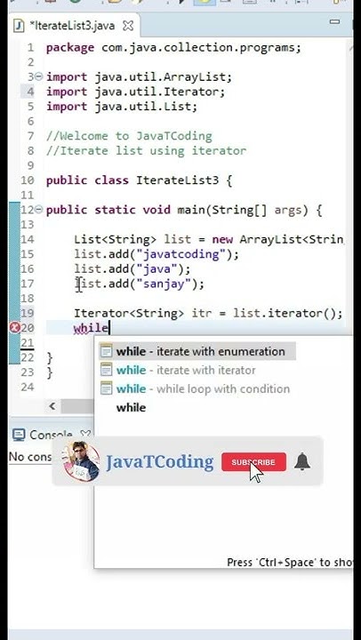 Iterate elements ArrayList using iterator #shorts #youtubeshorts # ...