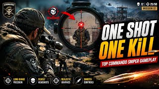 Top Commando Sniper Gameplay 🔥 One Shot One Kill | Ultra Real Action screenshot 3