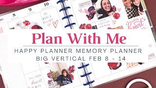 Memory Plan With Me | Big Happy Planner | Feb 8 - 14