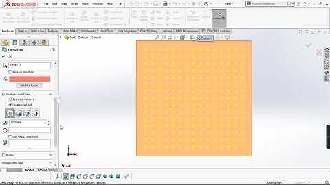 Fill pattern Circular Seed Cut in Solidworks