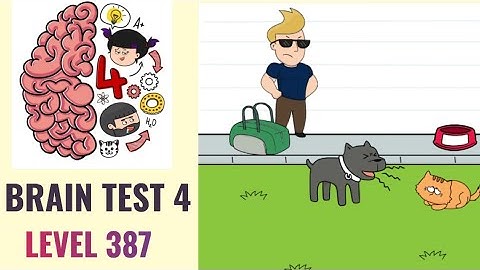 🧠 Brain Test 4 Level 387 | Save the cat from the bully dog | Walkthrough