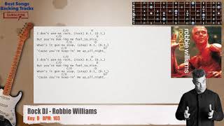 🎸 Rock DJ - Robbie Williams Guitar Backing Track with chords and lyrics