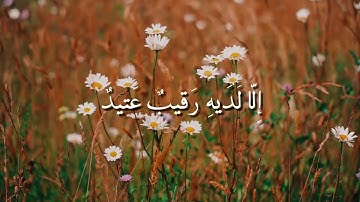 سورة ق الآيات 17__18 | ما يلفظ من قول إِلا لديه رقيب عتيد | بصوت القارئ ياسر الدوسري ✨️