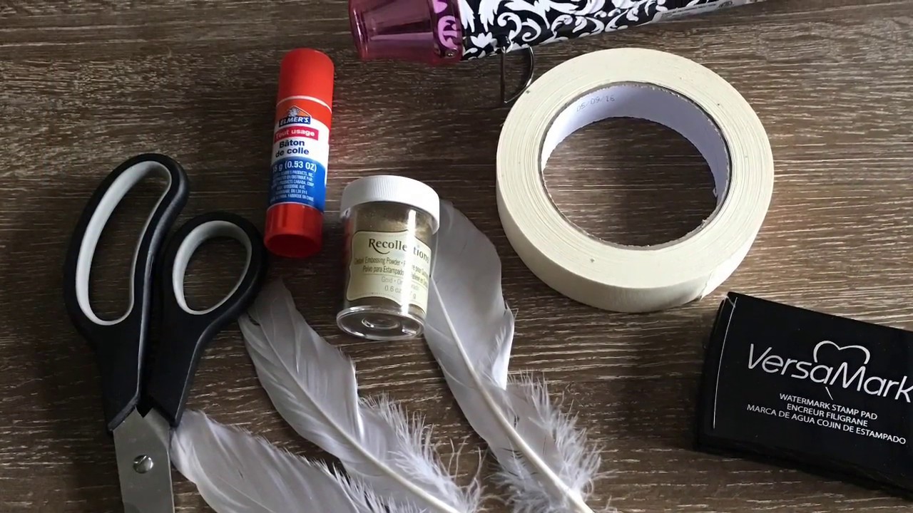 How to Gold foil feathers | How to emboss feathers