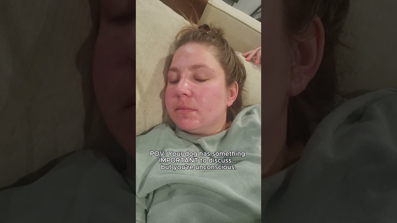 When your dog needs to talk but you’re KO’d 😂