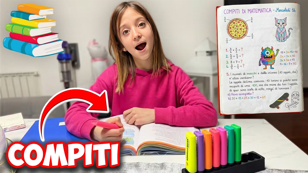 FACCIAMO I COMPITI INSIEME PER LA PRIMA VOLTA, VLOGVI...