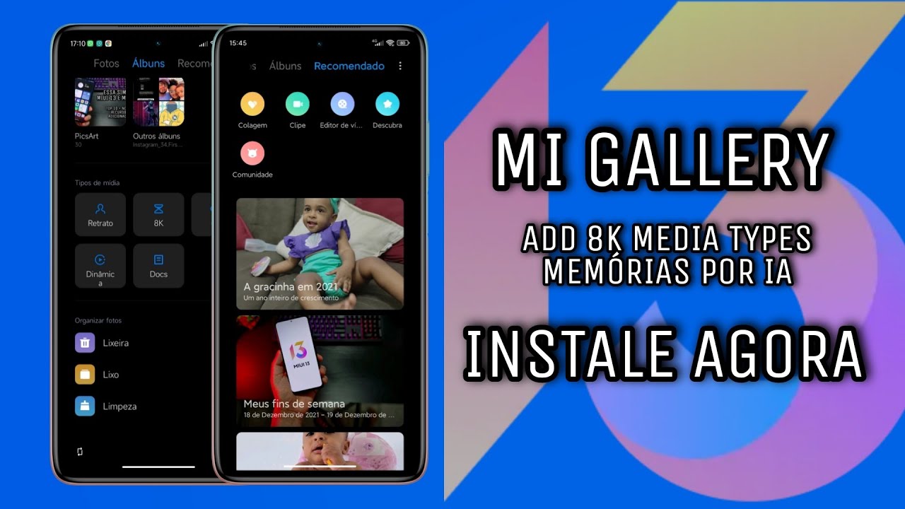 MIUI 13 - Mi Gallery - Add 8K Media Types - Memórias por IA - Instale Agora no seu XIAOMI 🔥🔥💣