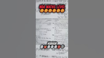 Nda maths is horror #nda #ndaexam #ndapreparation #ssb #nda22024 #nda2024 #motivation #iit #ndamaths