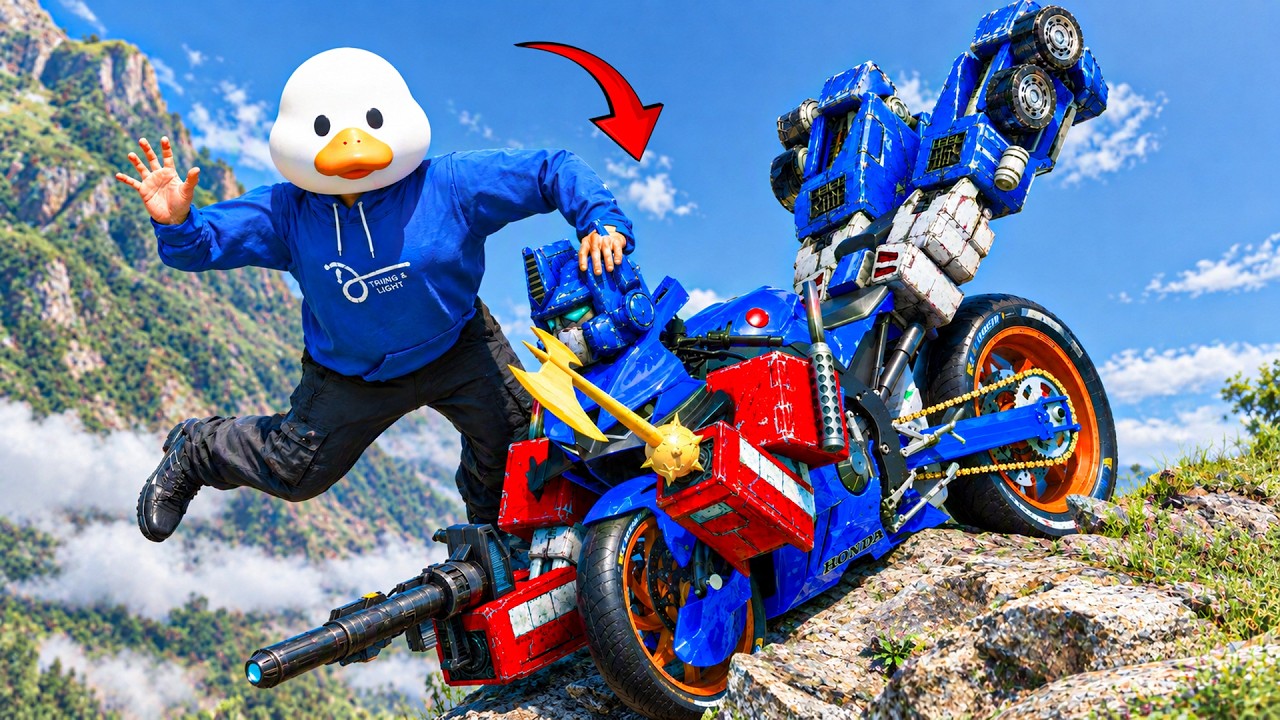 I Tried Off-Roading the Tallest Mountain Using a Transformer Big Bike sa GTA 5!