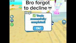 Bro forgot to decline…💀