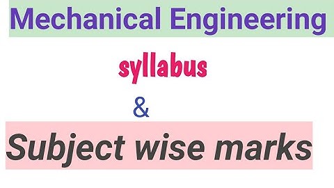 #ECET MECHANICAL# MECHANICAL ENGINEERING SUBJECT WISE MARKS