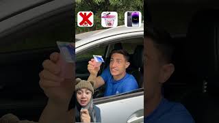 GEPREKIN KACA MOBIL⁉️IPHONE MENANG😱😍 gabrielmiranda_ofc