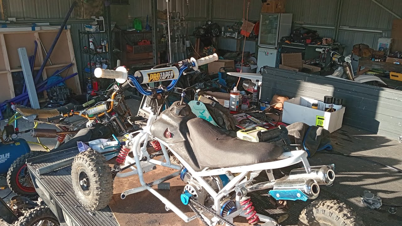 Custom Chassis Mods On Performance 49CC Quad - YouTube