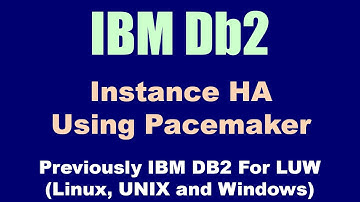 Re-Recorded - DB2 Pacemaker Instance HA RHEL 7.8