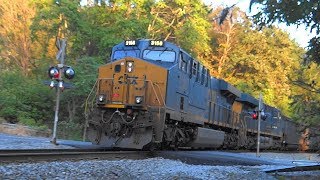 CSX Freight Train With DPU's In Woodbine, Maryland