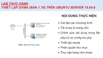 LAB | Cài đặt DVWA (Phiên bản 1.10) trên Ubuntu Server 18.04 (Ko thiết lập reCAPCHA)