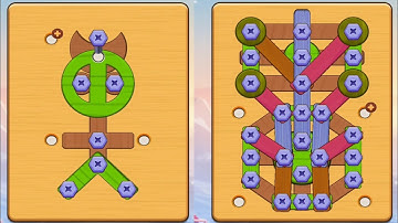 Wood Nuts And Bolts Puzzle Level -96