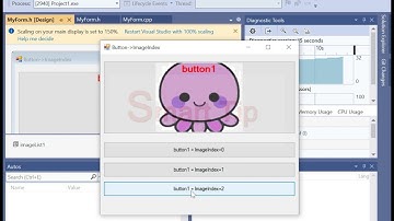 C++/cli windows forms (Button ImageIndex) and ImageList Controls visual studio code