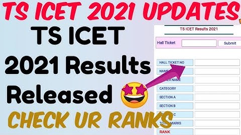 TS ICET 2021 Results Released//How to check TS ICET 2021 Results in Telugu//Direct Website link