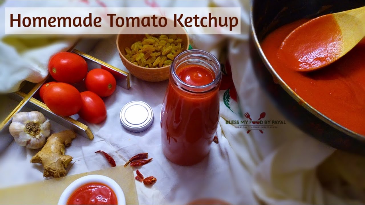 Homemade tomato ketchup recipe | simple tomato ketchup recipe | how to make tomato ketchup at