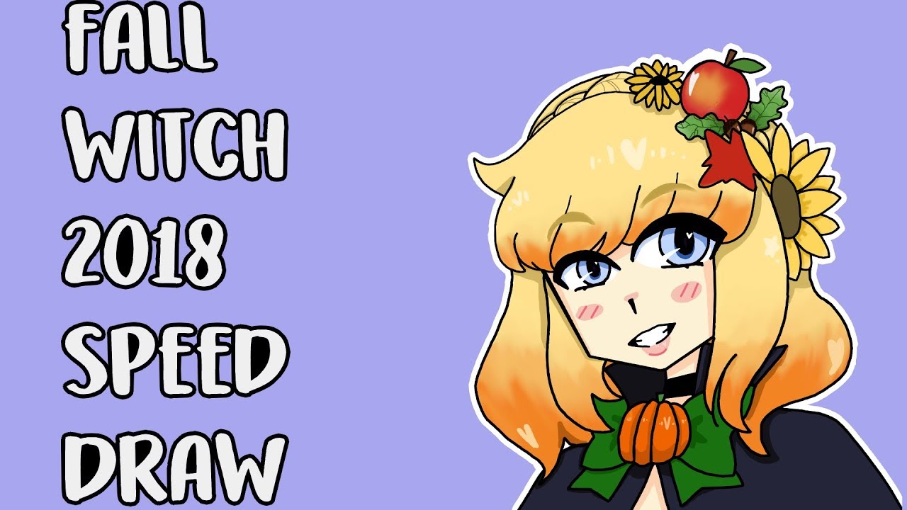 Fall Witch Mascot 2018 (Speed Draw) - YouTube