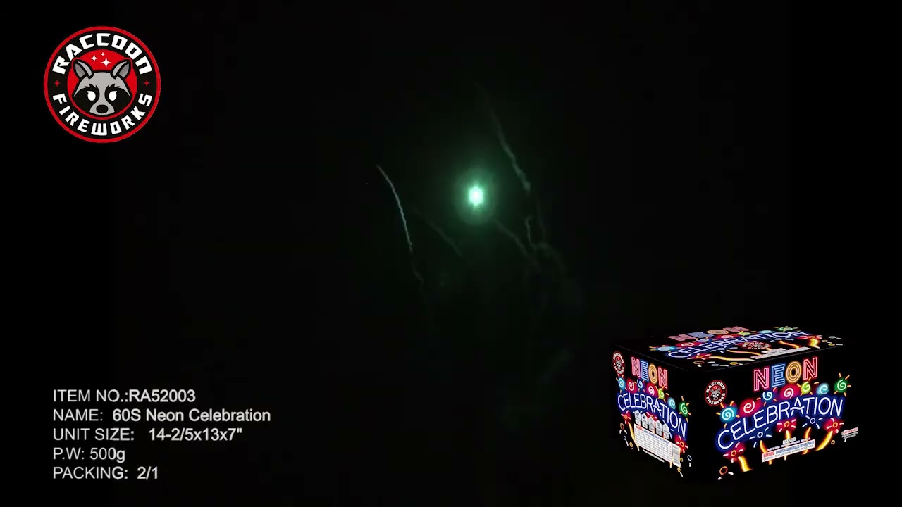 H2003 - Neon Celebration 500g Firework Heavyweight