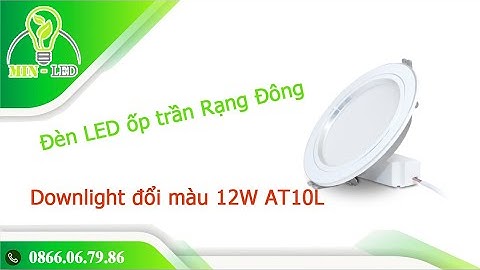 Đèn LED âm trần Rạng Đông Downlight đổi màu 12W AT10 viền vàng/bạc