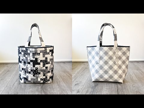 Quilter's Big Tote | Windmill Quilt Block | Quilted Bag | Sewing