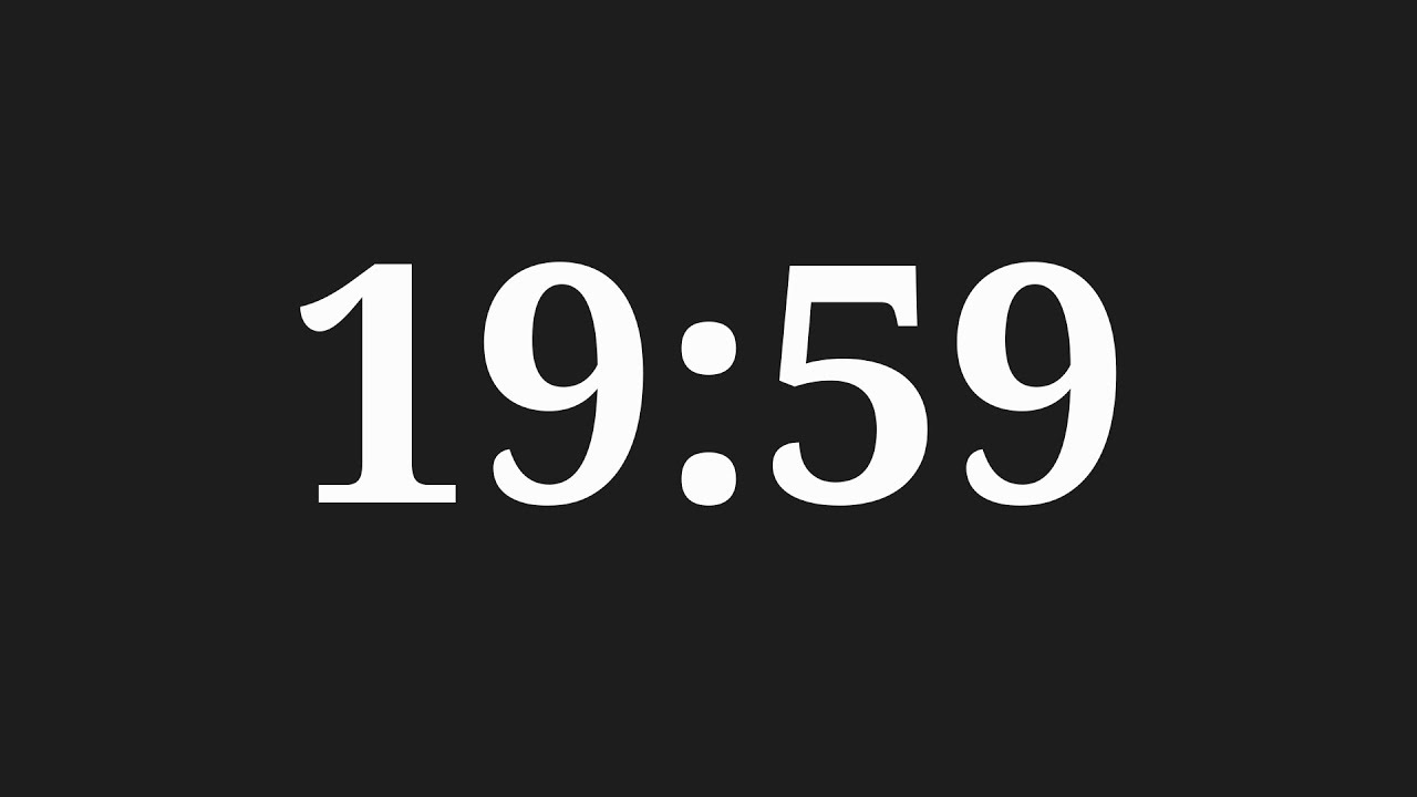 19 Minutes 59 Seconds Countdown Timer