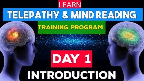 LEARN TELEPATHY AND MIND READING DAY 1