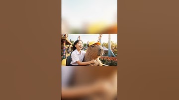 Capybara cùng chị chơi tàu lượn siêu tốc độ #capybara