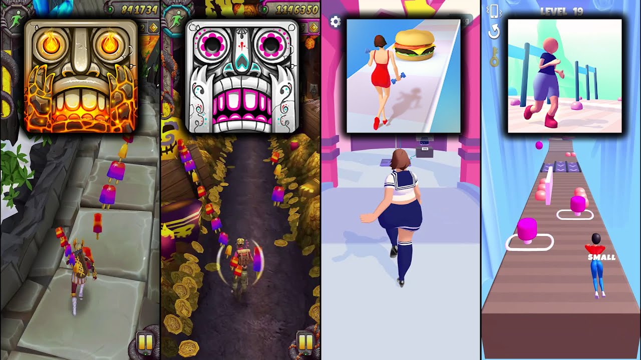 Temple Run 2 Volcano Island Vs Temple Run 2 Spirits Cove Vs Body Race Vs Bounce Big - Endless Run