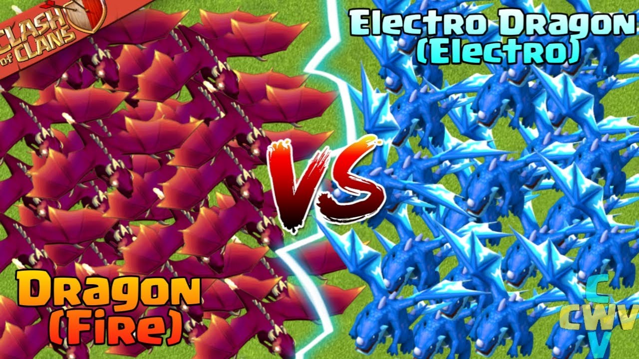 🔥Dragon🔥 Vs ⚡Electro Dragon⚡ All Levels Who is Stronger?? Clash of