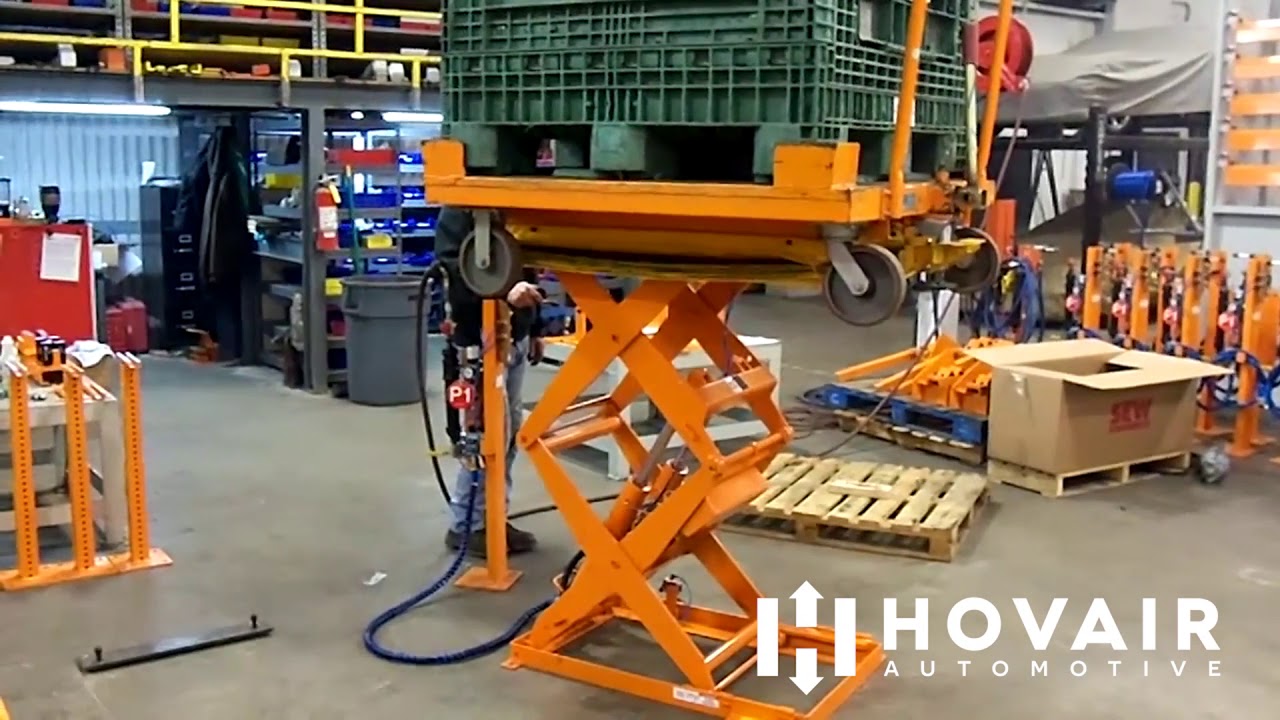 Hovair Automotive 48 Stroke Hydraulic Lift Table YouTube