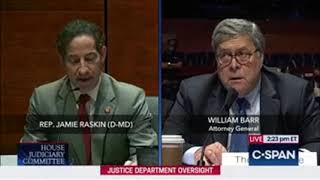 Raskin Questions AG Barr About Federal Response to Peaceful Protests Amid COVID-19 Pandemic