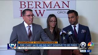 Embattled Palm Beach County fire chief calls out county administrator