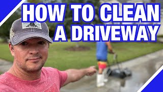 How to Pressure Wash a Concrete Driveway  Step By Step Walkthrough