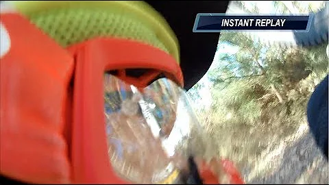 Mountain bike pedal strike = BIG CRASH into TREE