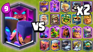 NEW WITCHES TRIO vs ALL CARDS x2 | NEW EVOLUTION | Clash Royale
