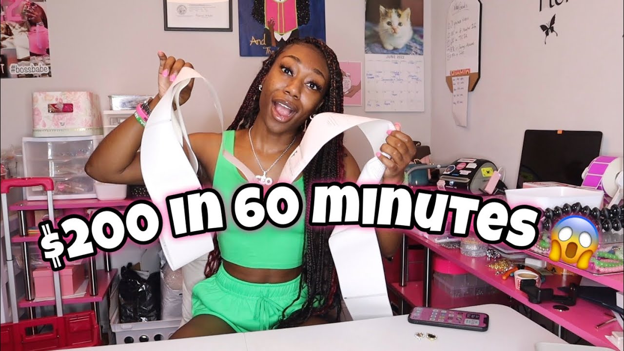 $200 in 60 Minutes 😱💰💕 | PACK ORDERS WITH ME | 6K GIVEAWAY DETAILS