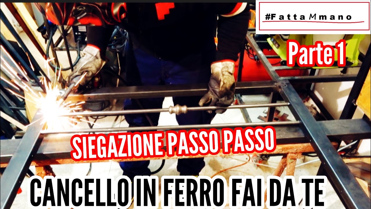 Come fare un cancello in ferro fai da te principiante #saldatura - YouTube