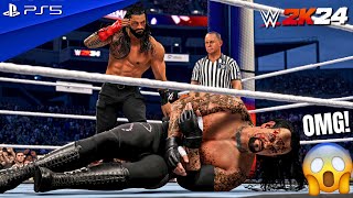 WWE 2K24 - Roman Reigns vs. Undertaker - WrestleMania Main Event Match | PS5™ [4K60]