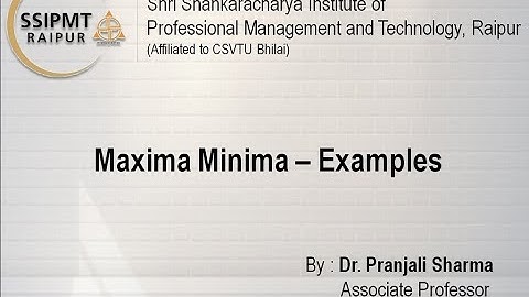 Maxima and Minima - Examples | Partial Differentiation |Dr. Pranjali sharma #SSIPMTRaipur